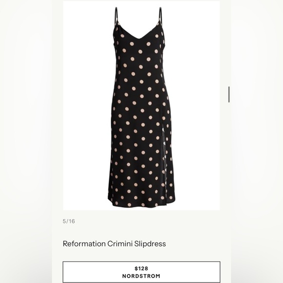 Reformation Dresses & Skirts - Reformation Polka Dot Slip Dress, size 8